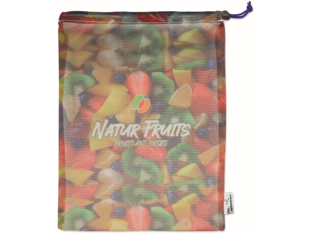 Bolsa de red de rpet para alimentos multicolour merchandising
