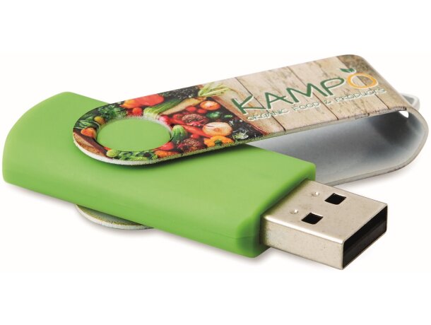 Pendrive giratorio con impresión completa y diseño innovador lima