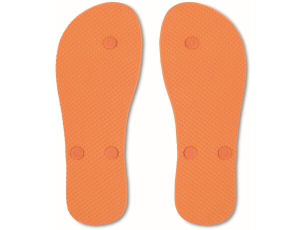 Chanclas de playa de una sola capa naranja personalizado