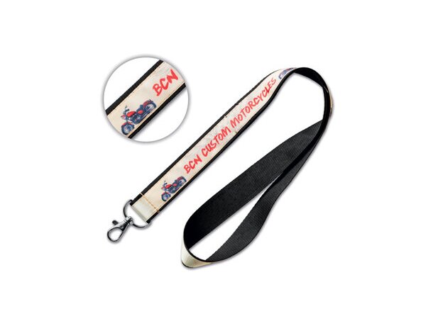 Lanyard poliéster plano con capa de satín sublimado