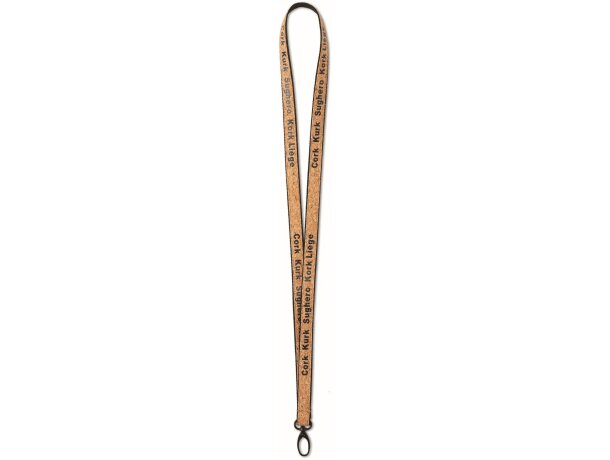 Lanyard con recubrimiento de corcho gris oscuro