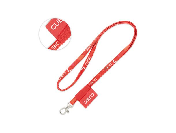 Lanyard tubular a todo color personalizada