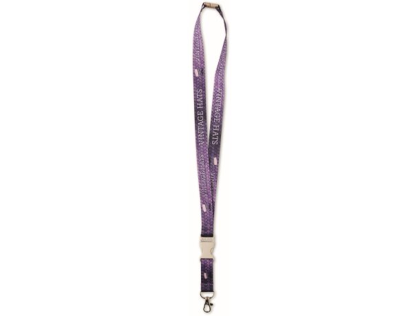 Pet reciclado, lanyard sublimación con hebilla.