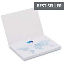 Notas adhesivas papel de color blanco con tapa blanda