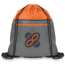 Mochila tipo saco personalizada poliéster 210D bolsillo frontal compartimento