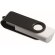 USB giratorio carcasa blanca 8GB con logo a todo color negro