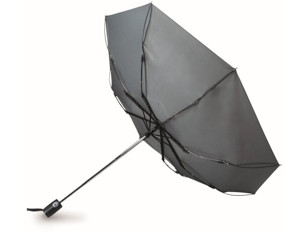 21 paraguas plegable a 3 tiempos calidad premiummu2004 gris con logo