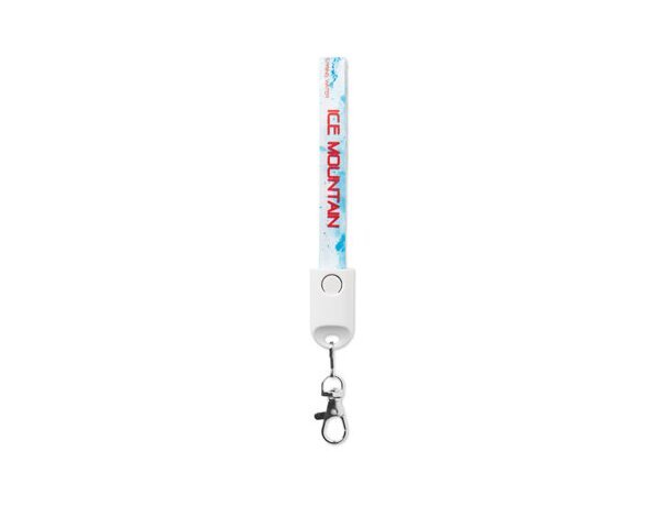 Lanyard y cable cargador 2 en 1 multicolour personalizado