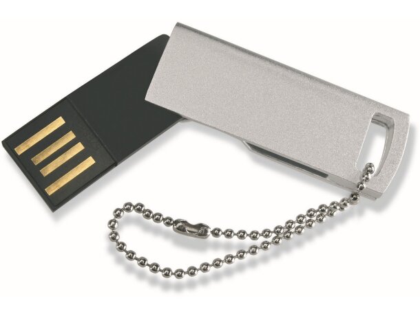 Pendrive ultra fino 4GB ideal para campañas publicitarias plata mate