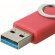 USB giratorio 3.0 16GB personalizado para uso corporativo fucsia