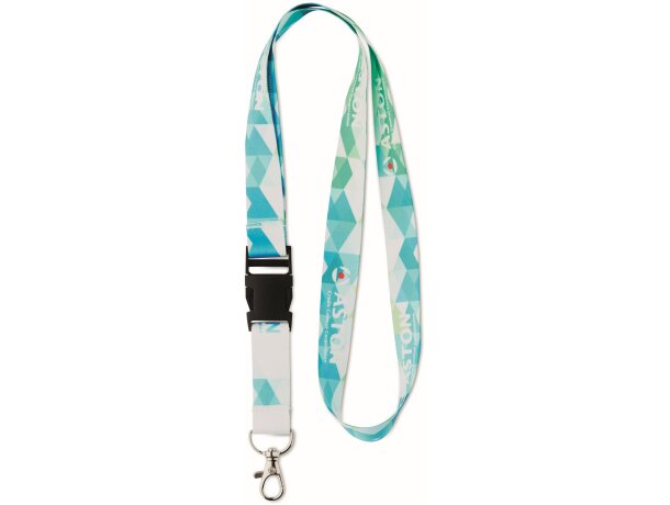 Lanyard sublimación con hebilla de plástico.