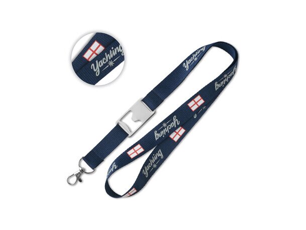 Lanyard poliéster plano con abridor botellas personalizado