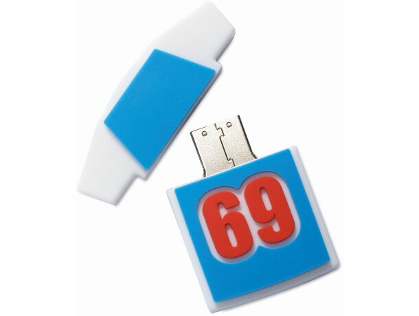 Memoria USB PVC especial 2D personalizado con forma y color multicolour