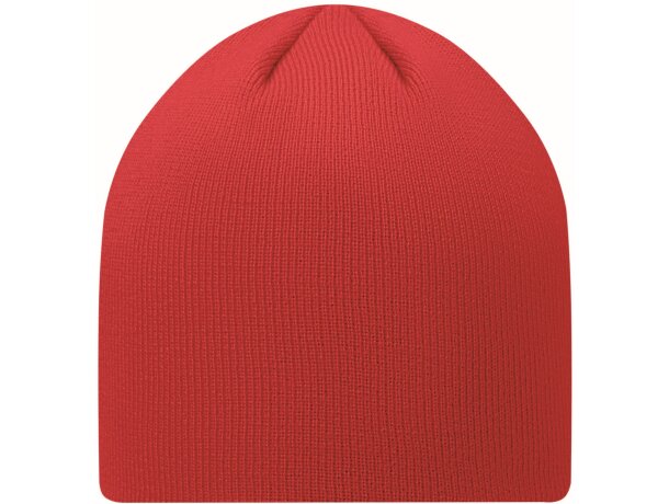 Gorro de doble capa y 6 costuras rojo para empresas