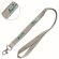 Lanyard de poliéster fino con diseño de lámina metálica gris oscuro