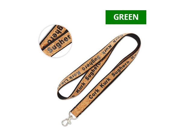 Lanyard con recubrimiento de corcho