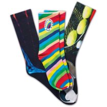 Calcetines algodón blancos con logo a todo color