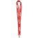 Lanyard de poliéster fino con diseño de lámina metálica rojo transparente