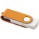 USB giratorio carcasa blanca 8GB con logo a todo color naranja