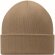 Gorro de doble capa con vuelta beige