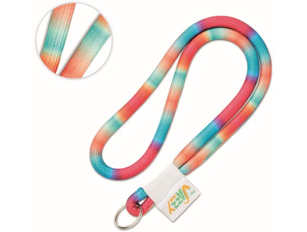 Lanyard tubular a todo color barato