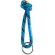 Llavero etiqueta cordón anudado azul