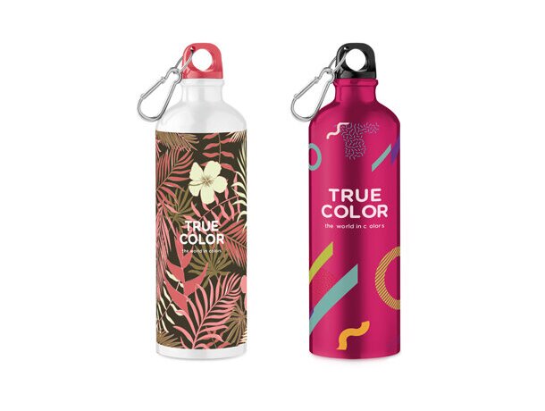 Botella de una pared de aluminio y con mosquetón 750ml personalizado