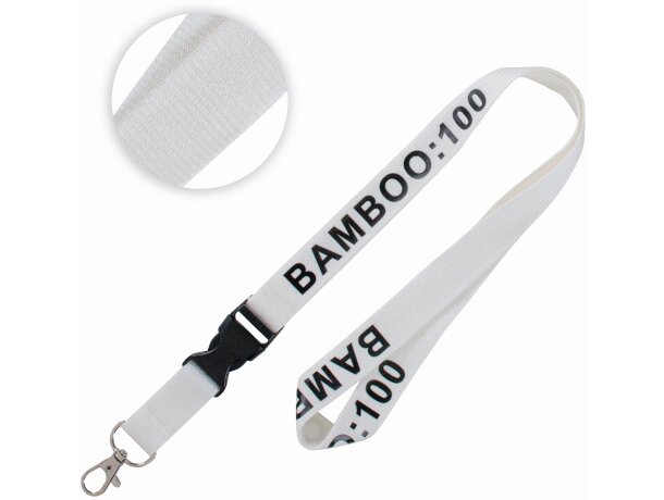 Lanyard grabado de bambú con hebilla