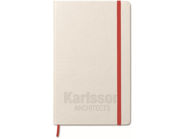 Libreta de polipiel pu (tapa dura) blanco personalizado