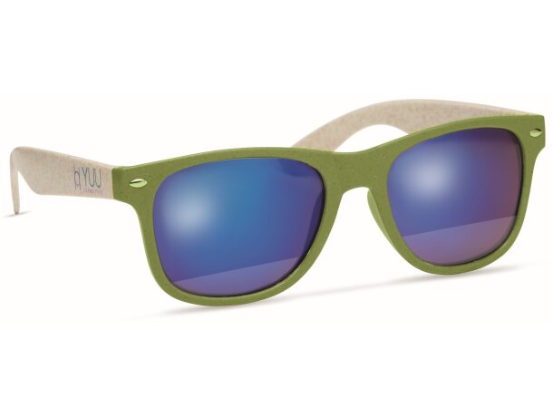 Gafas de sol de paja de trigo/pp completamente personalizadas rojo