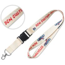 Lanyard sublimación con hebilla de plástico.