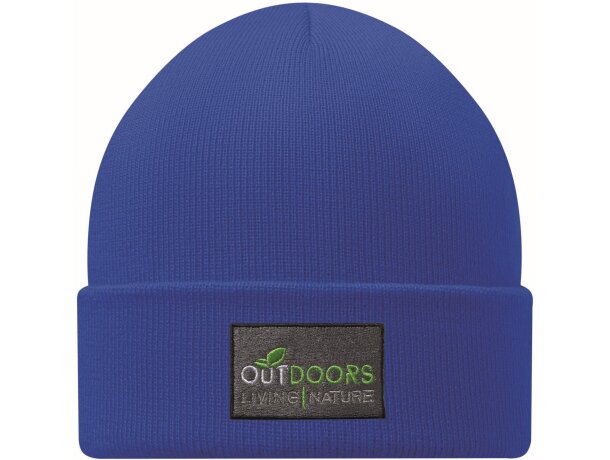 Gorro de doble capa con vuelta azul royal