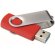 USB giratorio 3.0 16GB personalizado para uso corporativo rojo