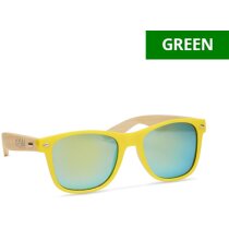 Gafas sol patillas bambú natural lentes UV400