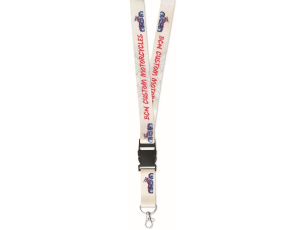 Lanyard sublimación con hebilla de plástico.