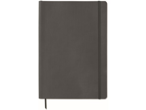 Libreta a5 de polipiel pu (tapa blanda) gris oscuro