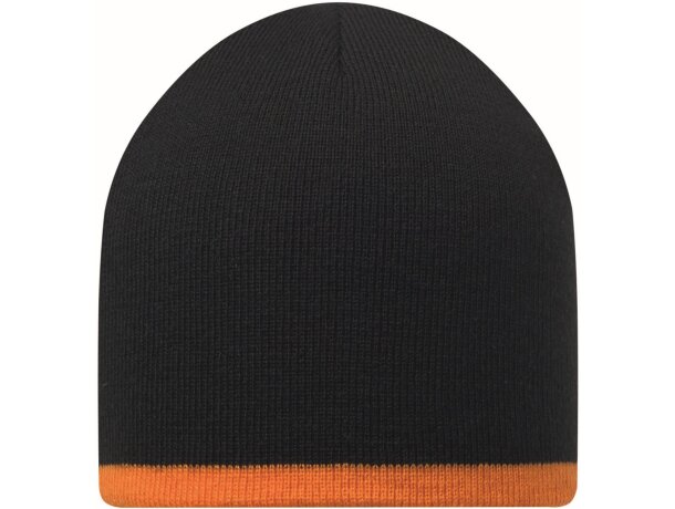 Gorro de doble capa con adorno de color negro personalizado