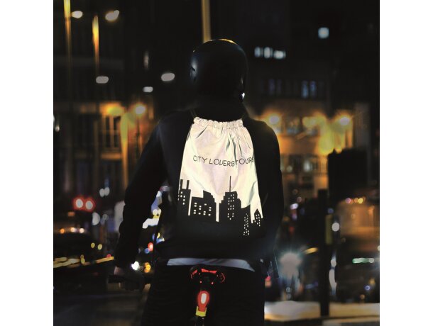 Bolsa de seguridad con cordón reflectante amarillo fluorescente