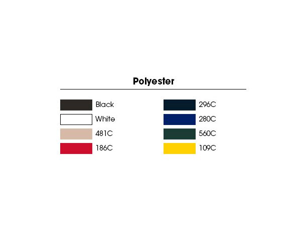 Frontal de poliéster color estándar solo en blanco