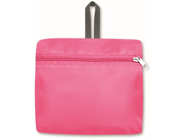 Mochila plegable fucsia con logo