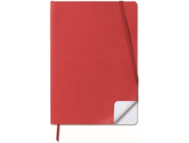 Libreta a5 de polipiel pu (tapa blanda) rojo personalizado