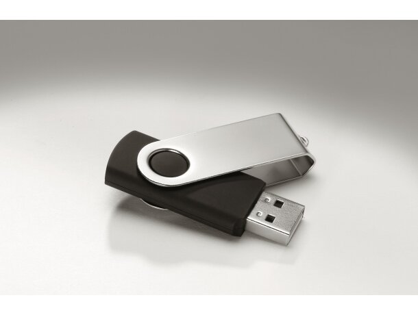 USB giratorio personalizado y económico Techmate negro