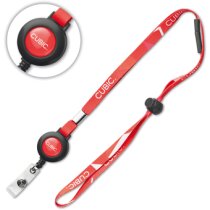 Lanyards publicitarios de poliéster con identificador extensible