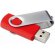 USB giratorio personalizado y económico Techmate rojo