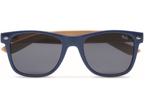 Gafas de sol completamente personalizadas con patillas de bambú azul