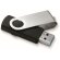 USB giratorio 3.0 16GB personalizado para uso corporativo negro