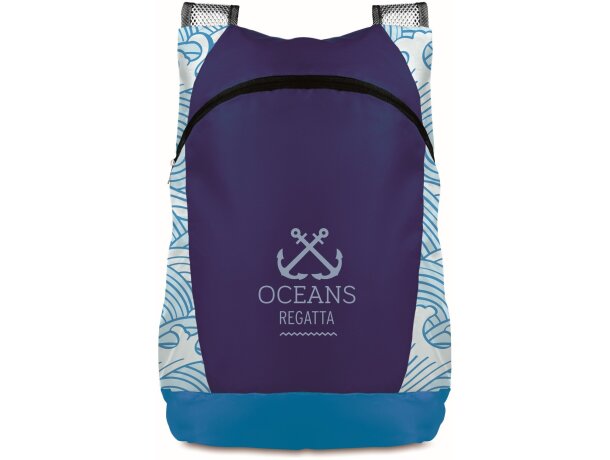 Mochila plegable azul claro