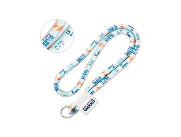 Lanyard tubular a todo color