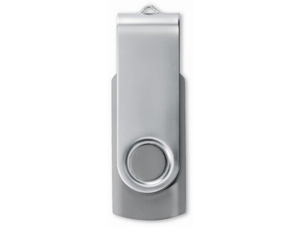 USB giratorio personalizado y económico Techmate gris