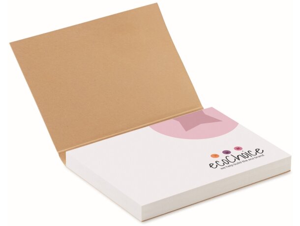 Notas adhesivas de papel reciclado de tapa blanda